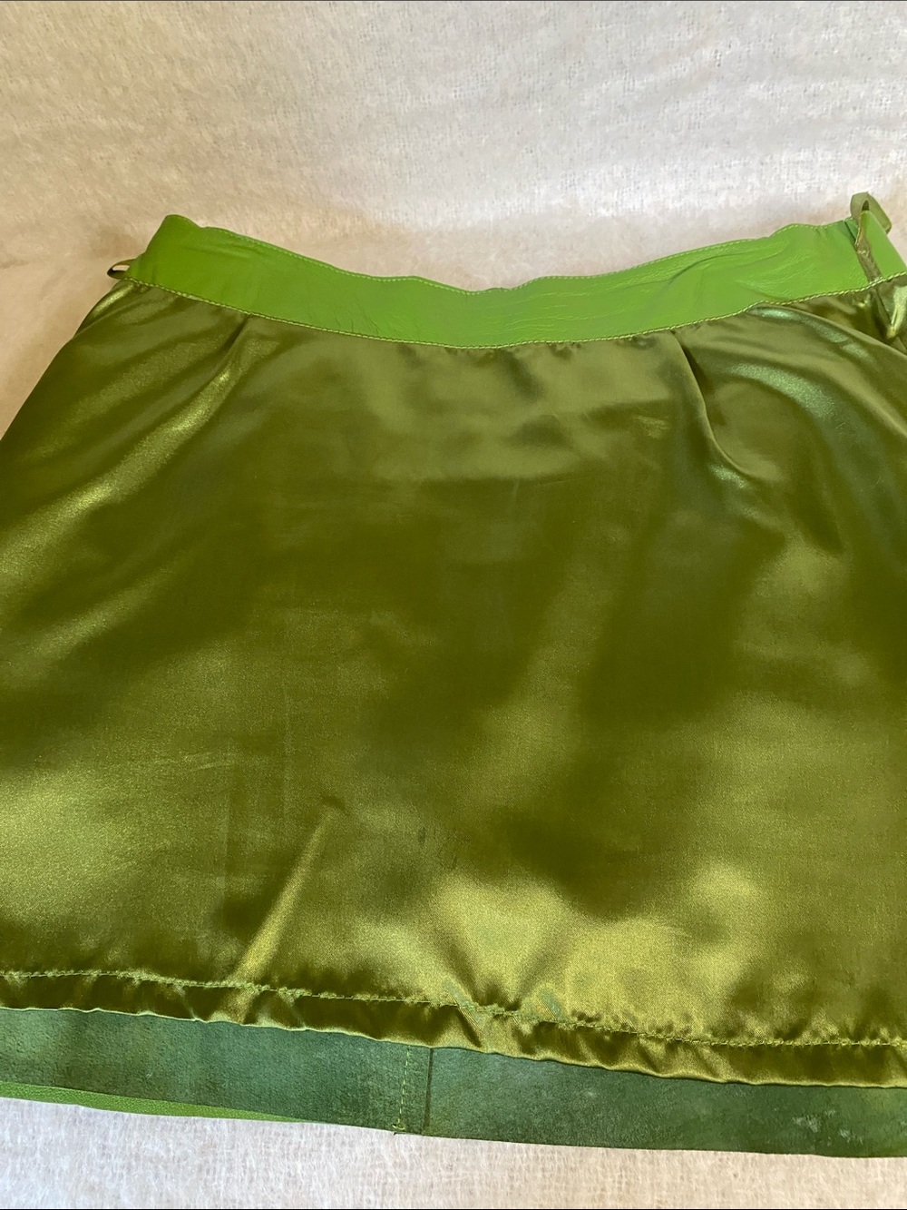 Wilson’s Green Leather A-Line Mini Skirt - Picture 9 of 12